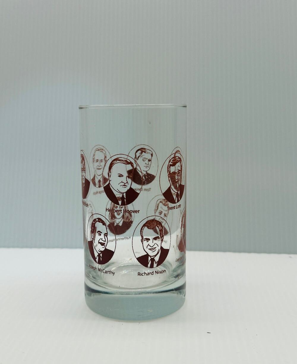 Vintage-Style Fishs Eddy "Famous Republicans" Glass Tumbler by Jess Maz